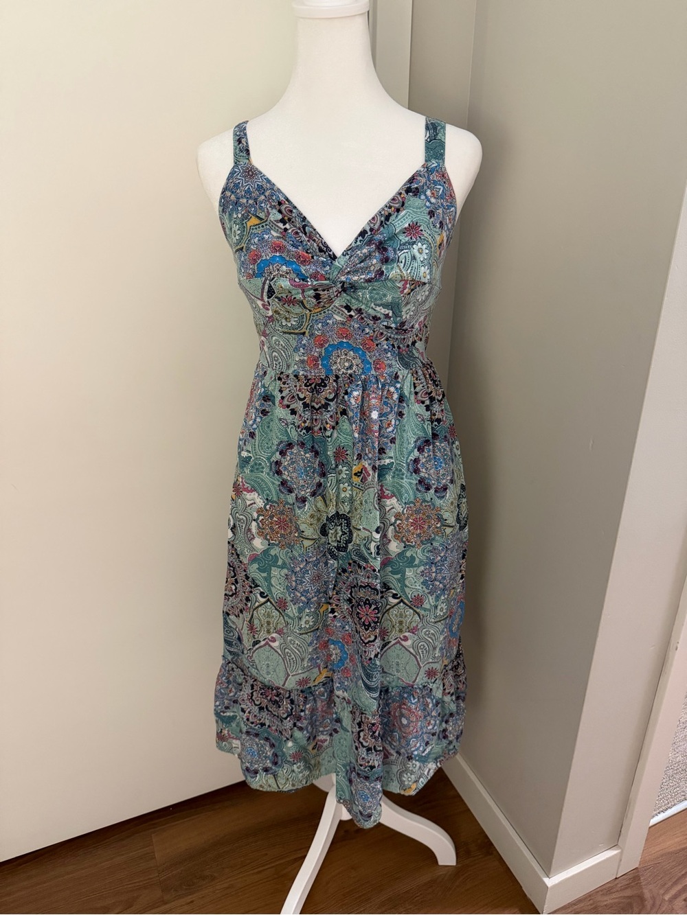 Maurices Mint Green Paisley Midi Dress